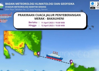 Prakiraan cuaca jalur penyebrangan Merak-Bakauheni.