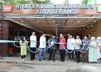 Peresmian Sentra Wisata Kuliner Alun-alun Kota Serang.