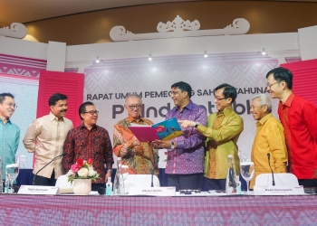 Rapat Umum Pemegang Saham Tahunan (RUPST) 2023 Indosat Ooredoo Hutchison di Kantor Pusat Indosat, Senin (15/5).