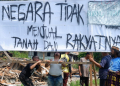 Aksi warga Sangiang menolak perpanjangan HGB untuk PT Pondok Kalimaya Putih.