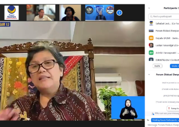 Wakil Ketua MPR RI, Lestari Moerdijat dalam diskusi daring bertema Perlindungan TKI Terhadap Tindak Pidana Perdagangan Orang, yang digelar Forum Diskusi Denpasar 12, Rabu (14/6). (Foto: Istimewa)