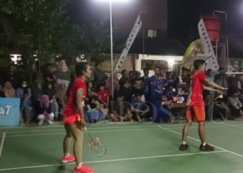Youtuber Neng Mawar, turut memeriahkan Open Tournamen Badminton Sembada Coal Cup II 2023 pada Sabtu, 10 Juni 2023.