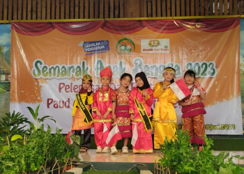Pelepasan peserta didik PAUD anak bangsa ke-XII tahun 2022-2023, Minggu (18/6).