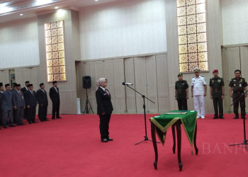 Virgojanti secara resmi dilantik sebagai Pj Sekda Banten oleh Pj Gubernur Banten, Al Muktabar pada Senin (24/7) di Gedung Pendopo Gubernur Banten.