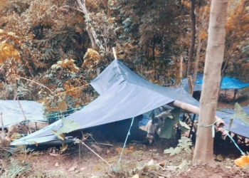 Salah satu titik lokasi pertambangan emas tanpa ijin (PETI) di area Perhutani TNGHS Kecamatan Cibeber. Poto beberapa waktu lalu.