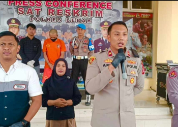 Polres Lebak menggelar Konfrensi Pers terkait kasus KDRT yang mengakibatkan korban meninggal dunia.