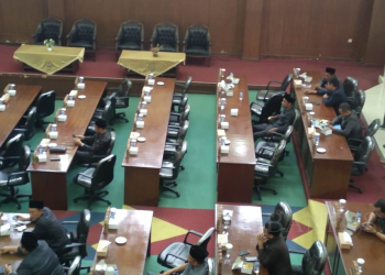 Suasana rapat Paripurna DPRD Pandeglang.