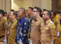 Wakil Bupati Pandeglang, Tanto Warsono Arban saat mengikuti Rakornas Kick Off Pelaksanaan Program P3PD.