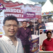Tim MyRepublic berswafoto saat kegiatan Kota Serang Fair di Alun-alun Kota Serang, Minggu
(27/8). Foto Inside General Manager Sales Area Banten, Heru Sutanto.