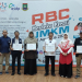 Wakil Walikota Cilegon Sanuji Pentamarta didampingi Wakil Ketua DPRD Cilegon Nurrotul Uyun dan Direktur RBC Nia Desmalia saat foto bersama, Rabu (23/8).