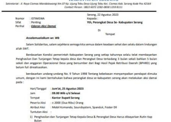 Surat Edaran DPD PPDI Kabupaten Serang.