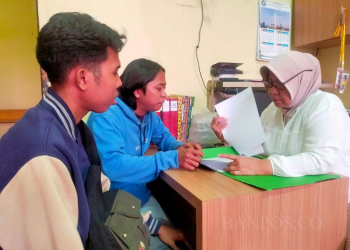 Perwakilan HMI dan PMII Kab Tangerang saat di Intelkam Polda Banten, Rabu (6/9).