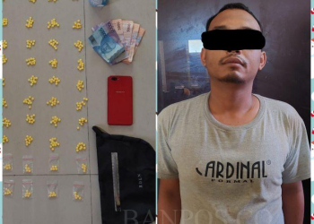 Jajaran Satuan Resnarkoba Polres Lebak kembali berhasil mengungkap kasus peredaran obat
tanpa izin edar yang berada di wilayah hukum Polres Lebak. Tampak seorang pelaku warga Aceh berhasil
diamankan, Kamis (31/8)