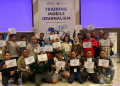 LUKMAN HAPIDIN/BANTEN POS
Foto jurnalis Banten bersama Chandra Asri dan IIJ usai pelatihan Training Mobile Journalism, Sabtu (9/9).