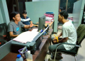Pelaku DN saat diperiksa petugas Satreskrim Polres Pande