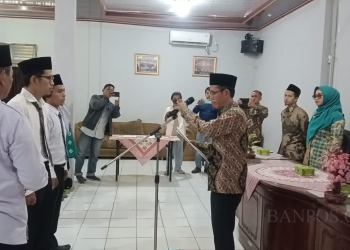 LUKMAN HAPIDIN/BANTEN POS
KPU Kota Cilegon melakukan PAW terhadap anggota PPK dan anggota PPS, Kamis (5/10) lalu.