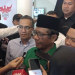 Calon Wakil Presiden RI Mahfud Md. usai menghadiri acara yang digelar di Gerakan Bhineka Nasionalis (GBN), Jakarta Pusat, Selasa (14/11/2023). ANTARA/Rina Nur Anggraini