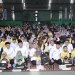 Bupati Serang Ratu Tatu Chasanah didampingi pengurus Baznas dan para pejabat Kabupaten Serang berfoto bersama usai acara santunan anak yatim, di  lapangan Tennis Indoor Setda, Rabu (3/4/2024)