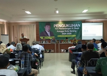 Balon Walikota Serang Subadri Ushuluddin kukuhkan 117 orang sebagai anggota tim pemenangan dirinya di Pilkada Kota Serang 2024/Taufiq Solehudin/Banten Pos