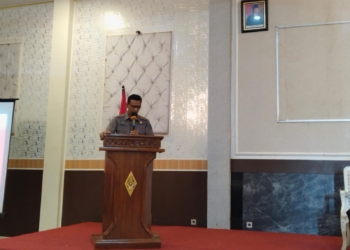 Sekda Lebak saat sambutan dalam Lokakarya JumatSERIUS